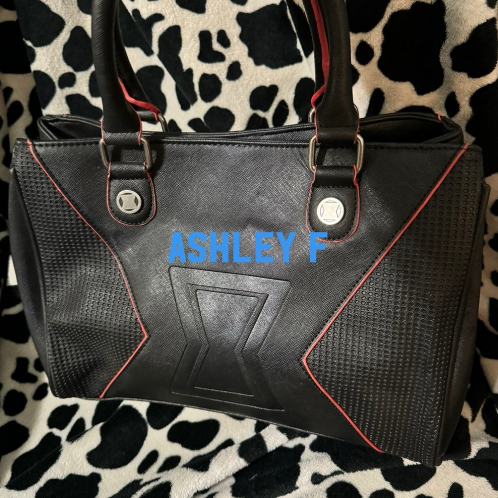Black widow marvel loungefly tote purse